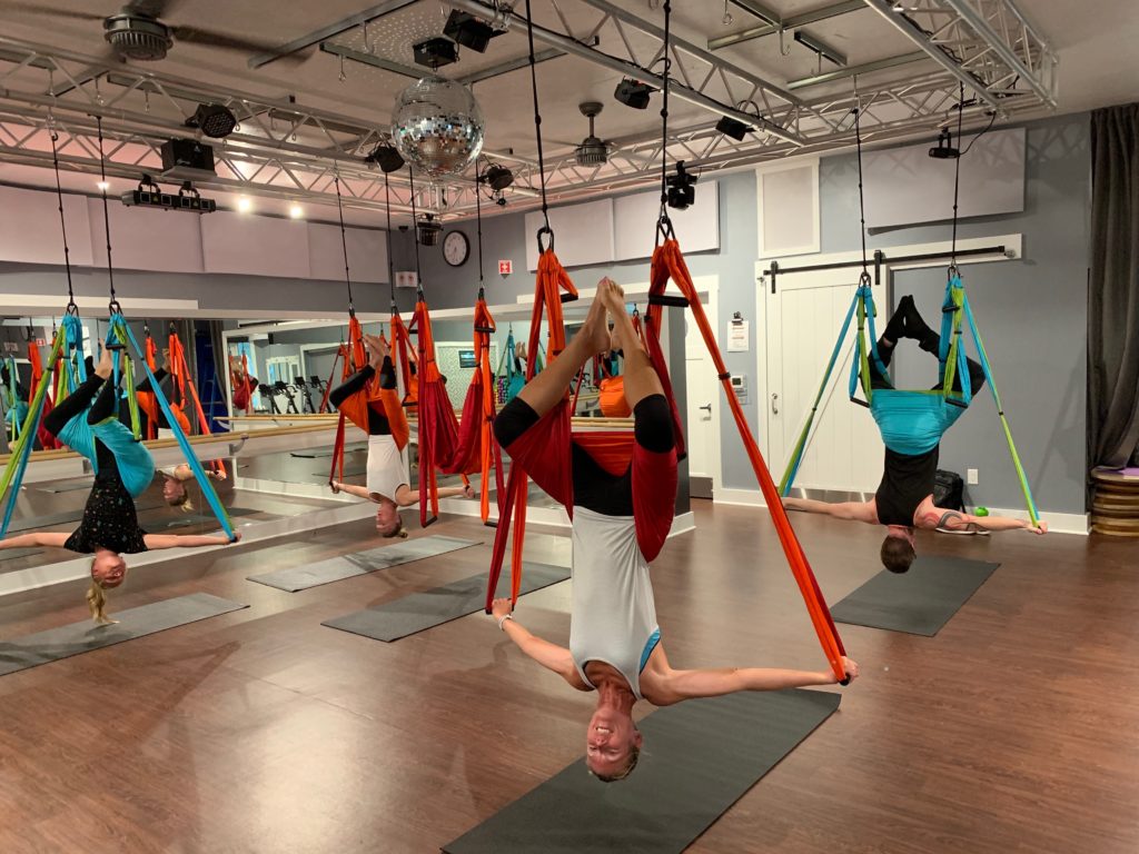 Aerial yoga and Trapeze classes at Flow Fitness in Riverview